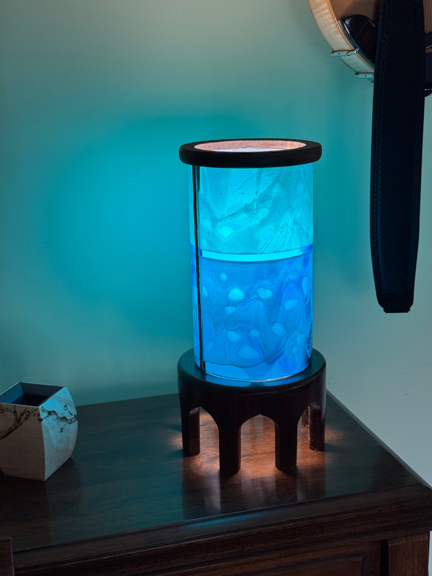 Pedestal Lamp: Thermocline with Walnut Base