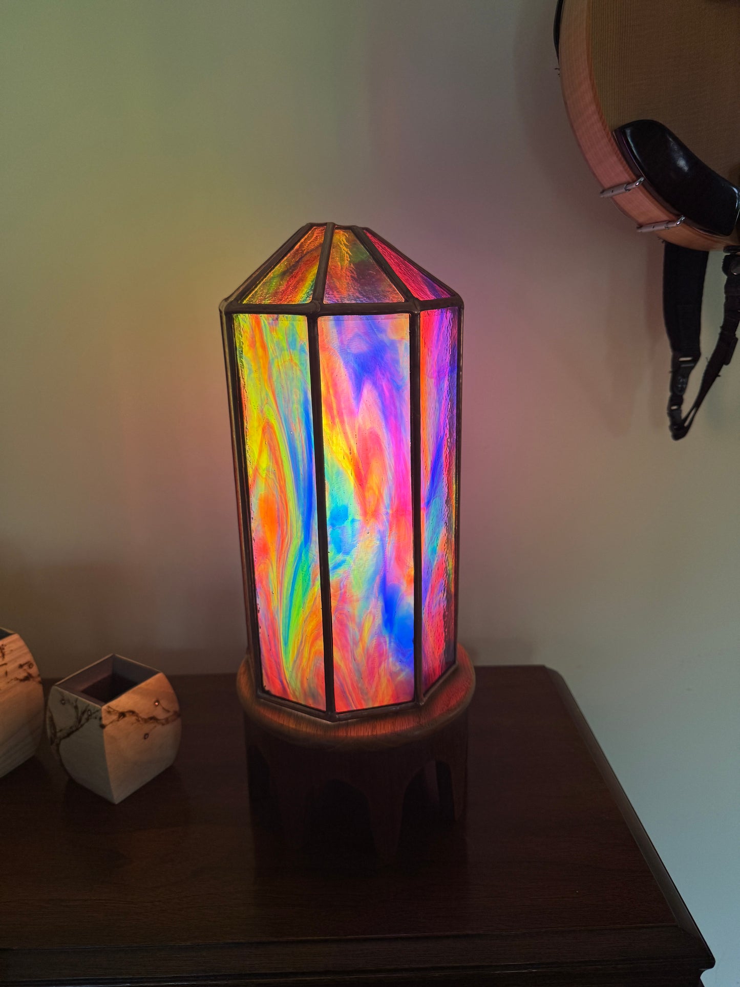 Pedestal Lamp: Fire Swirl