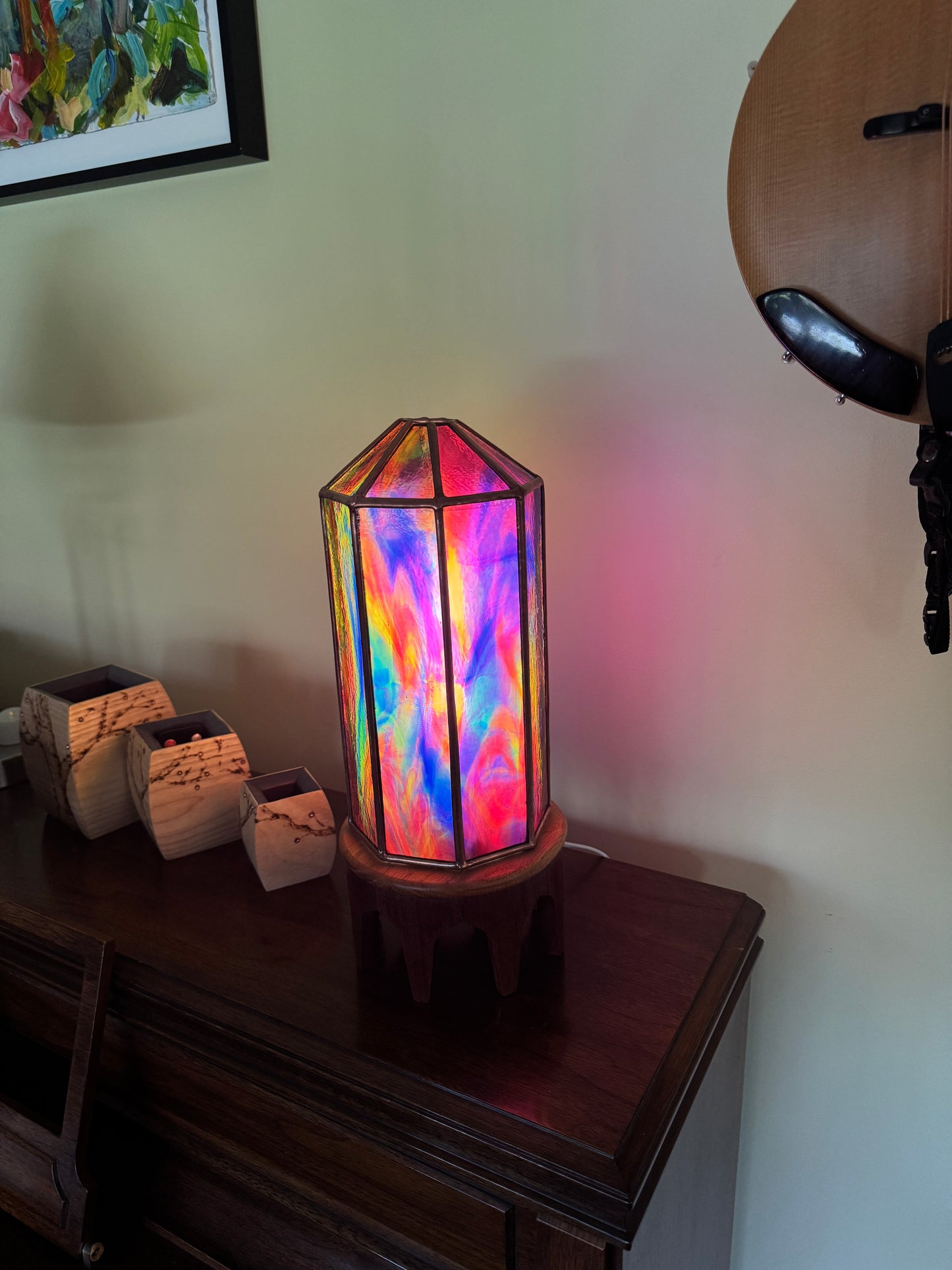 Pedestal Lamp: Fire Swirl