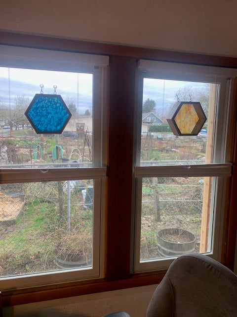 Hexagon Window Shelf